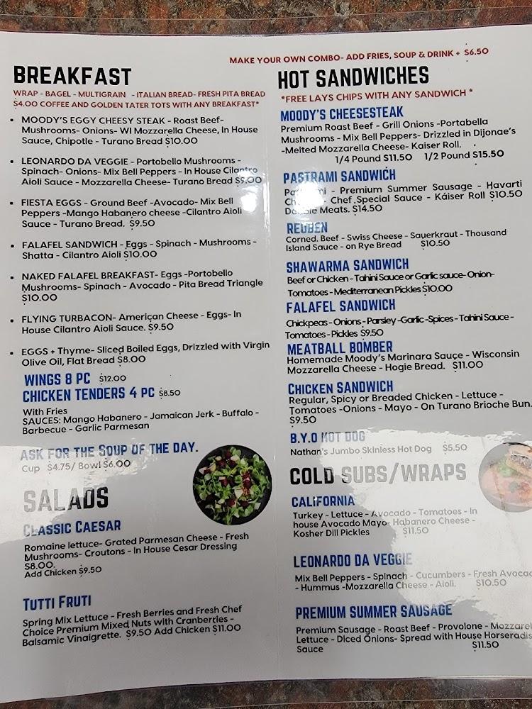 Moodys Subs and Sweets Menu image 1